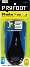 PROFOOT Orthotic Insoles for Plantar Fasciitis & Heel Pain, Men's 8-13, 1 Pair,