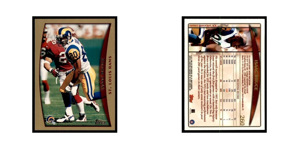1998 Topps Isaac Bruce St. Louis Rams #260 - Image 3 of 3