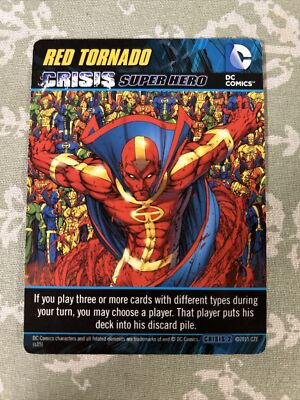 2015 DC Comics Crisis 2 Deck Game Red Tornado Oversize Crisis Super Hero Card!