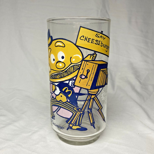 VINTAGE ACTION SERIES MCDONALD'S GLASS 1977 COLLECTIBLE - MAYOR MCCHEESE