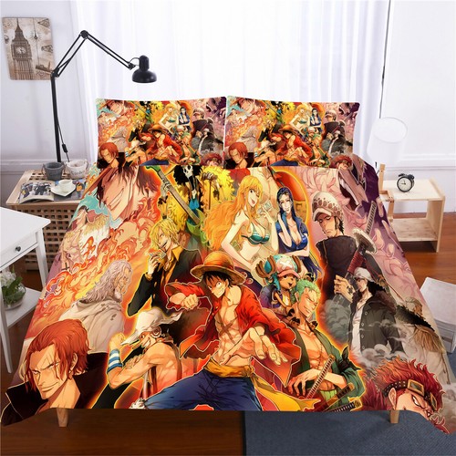 ONE PIECE Single/Double/Queen/King Bed Quilt/Doona/Duvet Cover Set Pillowcase - Imagen 26 de 44