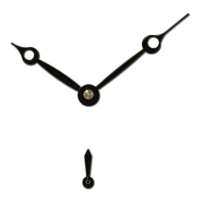 L=15,5mm, Zeigersatz für ETA 6497/98, schwarz