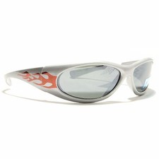 FORECAST SNACK YOUTH KIDS BOYS SUNGLASSES SILVER FRAME , GRAY MIRROR LENS