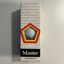 Vintage Dunlop Maxfli Master Golf Balls White USA Made New in Box NIB 3 pack