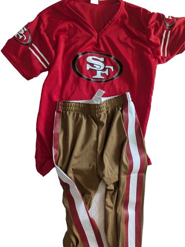 FRANKLIN SPORTS NFL KIDS SAN FRANCISCO FORTY NINERS FOOTBALL JERSEY & PANT "MED" - Picture 3 of 12
