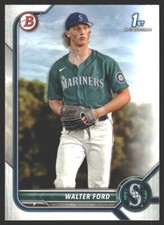 Walter Ford #BD-187 2022 Bowman Draft Seattle Mariners