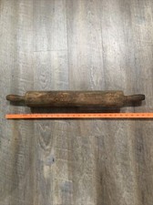 Antique Primitive Carved Wooden Rolling Pin Large, Heavy