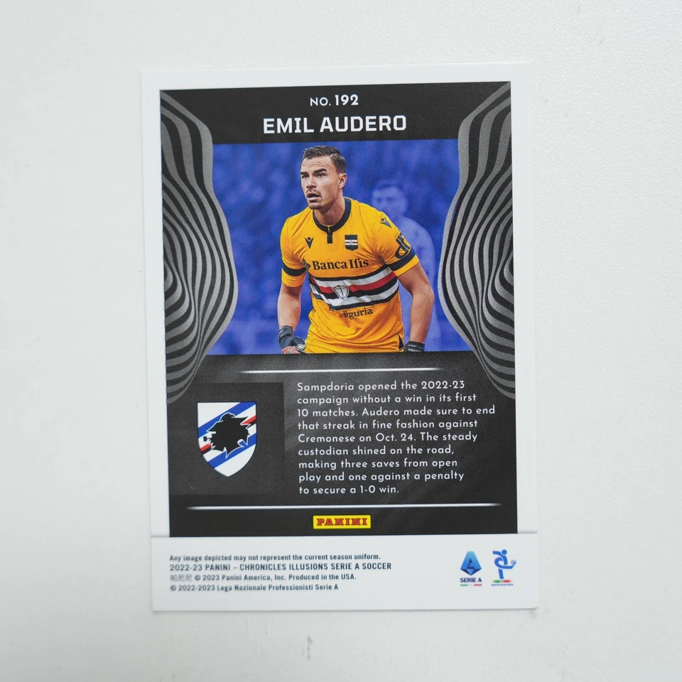 2022-23 Panini Chronicles Base Serie A Illusions Blue /49 Emil Audero #192 - Image 2 of 2