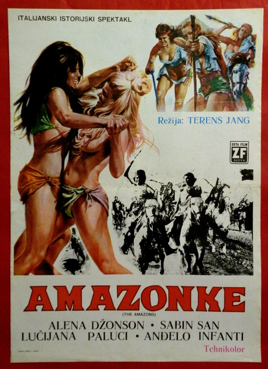 AMAZONS 1973 SEXY ALENA JOHNSTON SABINE SUN ROSANNA YANNI UNIQ EXYU MOVIE  POSTER | eBay