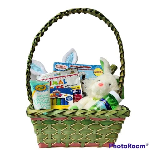 EASTER BASKET KIT Thomas Train Book, Puzzle, Clay, Plush Bunny TOYS ONLY