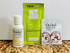 Haircare LOT Ouidad Cleansing Oil Frizz Gel DevaCurl SuperCream Styler Travel