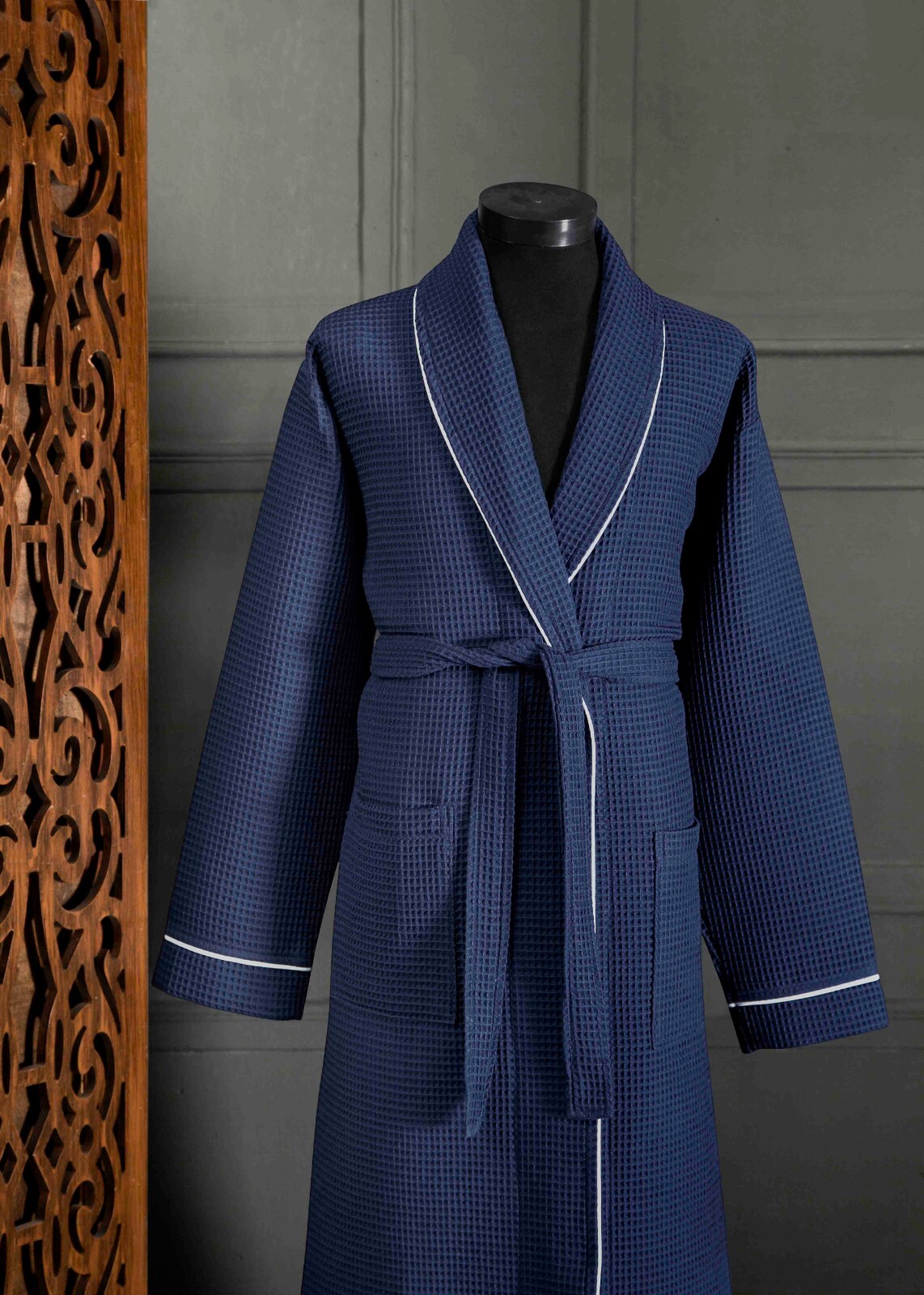 unisex waffle dressing gown
