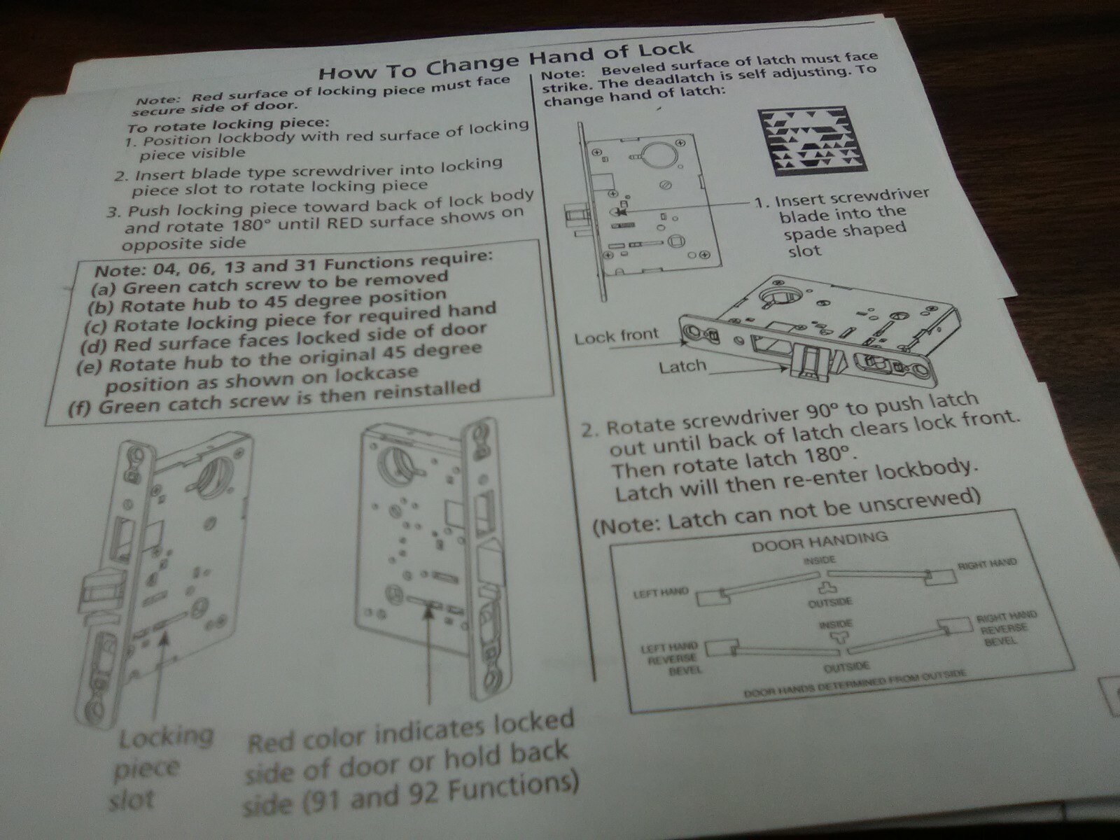 Sargent store room mortise lock BRASS 8204 eBay