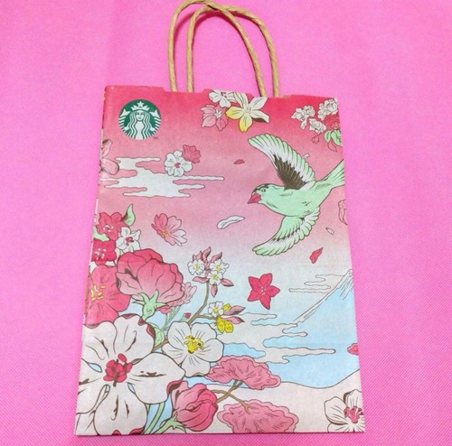 Starbucks Japan 2024、 2paper bags Pink Sakura Cherry Blossom - Picture 2 of 4