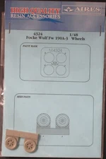 Aires Hobby 1/48th Scale Focke Wulf Fw 190A-3 Resin Wheels Item No. 4324
