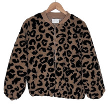 Lush Teddybear Animal Print Leopard Jacket Size Small