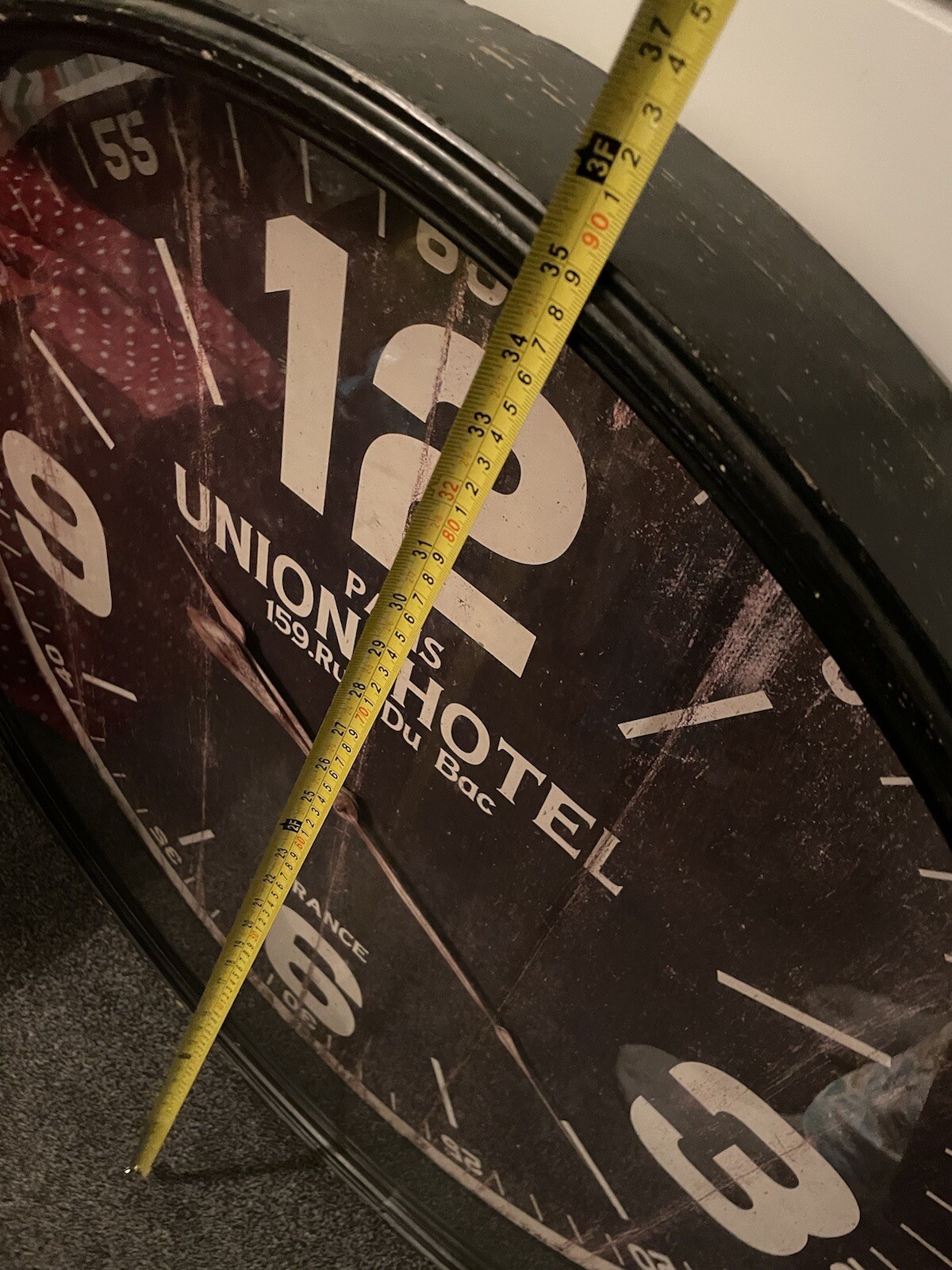 Vintage/Rustic style large wall clock eBay