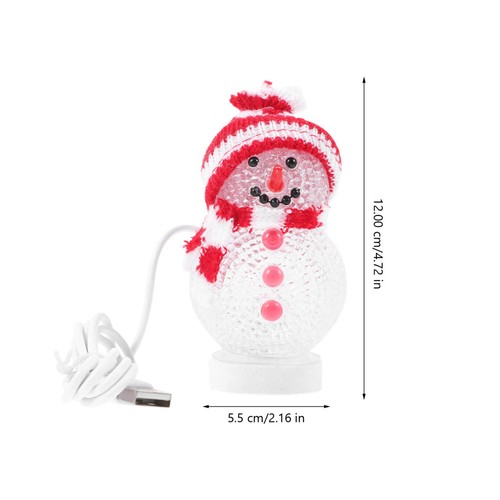 2Pcs Usb Christmas Tree Night Light for Car Snowman Desktop Office Projector - Picture 6 of 12