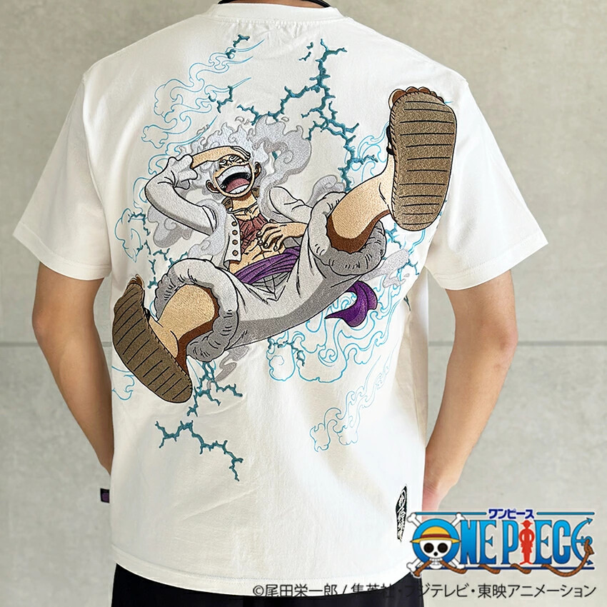 Karakuri Soul x ONE PIECE Luffy Nika Gear 5th Embroidered T-shirts