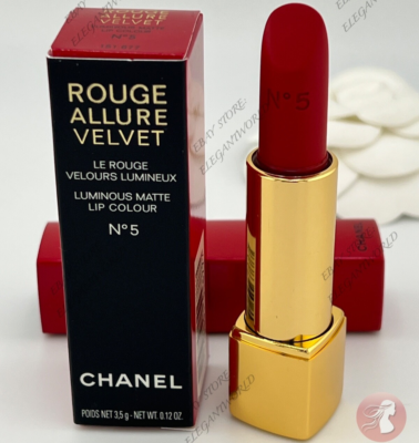 CHANEL ROUGE ALLURE VELVET Luminous Matte Lip Colour Lipstick N°5