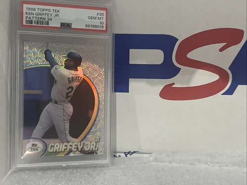 1998 Topps Tek - Ken Griffey Jr #30 - Pattern 34 ❤️‍🔥PSA 10❤️‍🔥POP 2❤️‍🔥