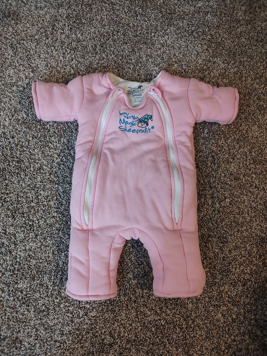 Baby Merlin’s Magic Sleepsuit Pink Fleece Swaddle Small 3–6 Months