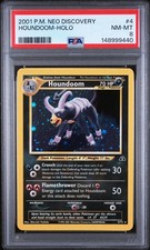 2001 POKEMON Neo Discovery Houndoom HOLO (4) #04/75 PSA 8