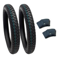 MMG Bundle Motorcycle Tires 2.50 16 with Inner Tubes Pair