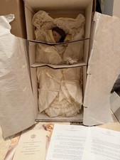 Rare Queen Victoria & Albert Bride Doll Porcelain Franklin Mint 22” W COA & Box