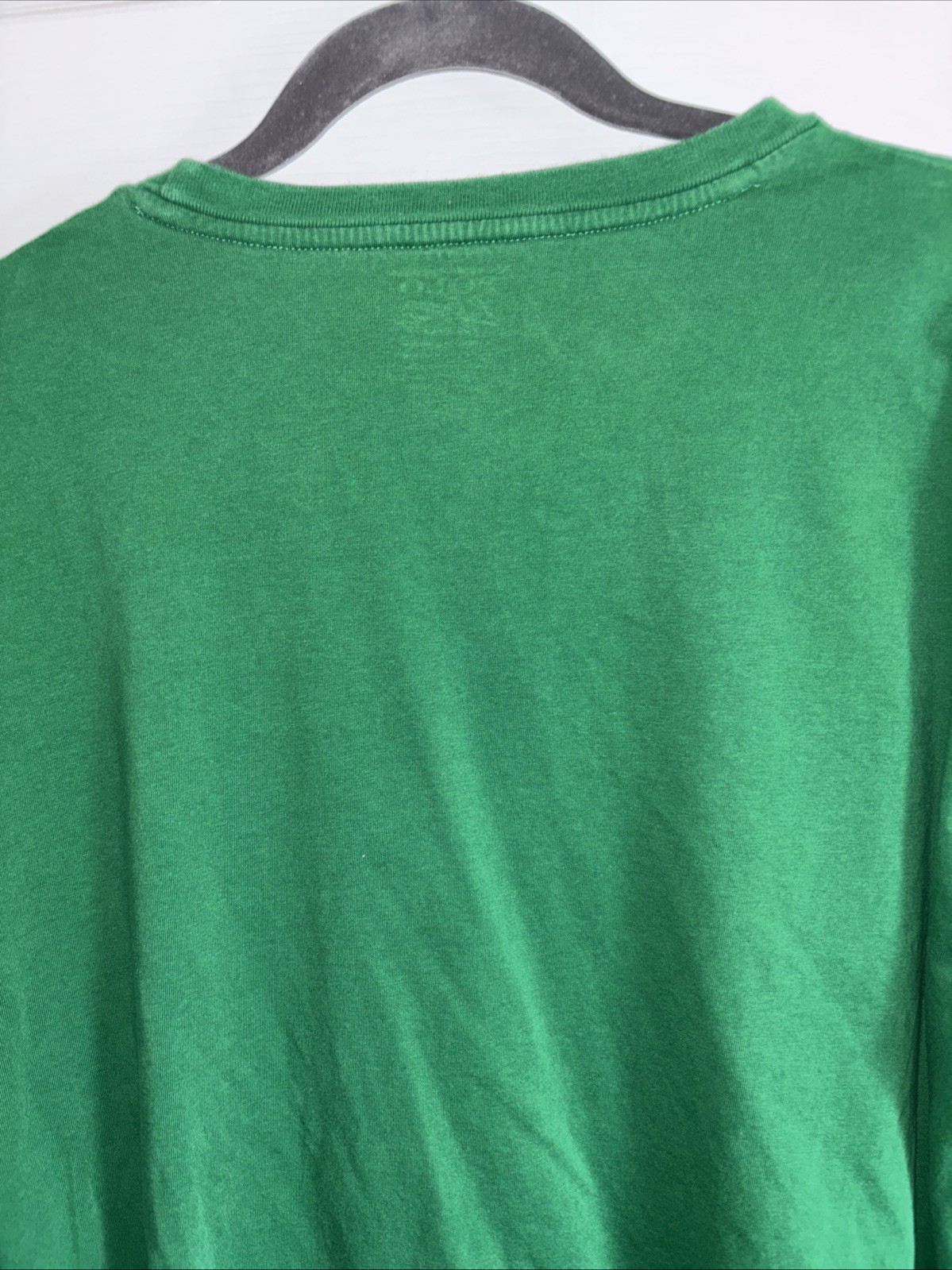 Polo Ralph Lauren camicia manica lunga tasca verde tinta unita taglia L girocollo pony