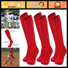 Youth Baseball  Softball Over The Calf Socks - 3 Pairs, Comfortable  Durable