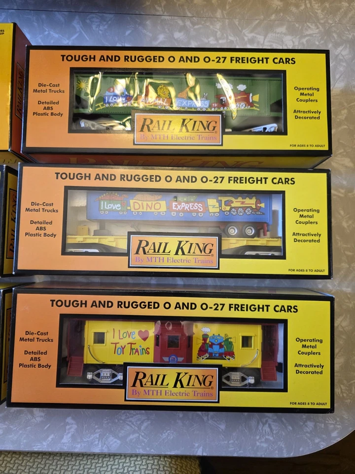 MTH 30-1208-0 O Gauge "I Love Toy Trains" Complete Set Ex ++ Cars And Caboose - Image 3 of 4