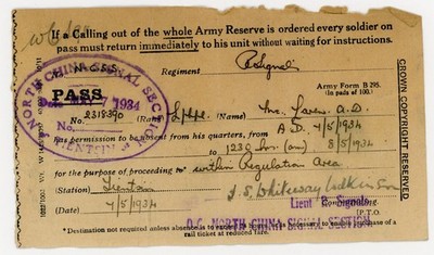 1934 North China Signal Section U.S. Marines Pass Tientsin #6E