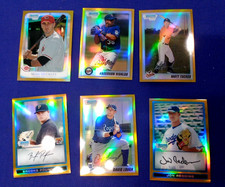 6 2012 2010 bowman chrome gold refractor #/50 david lough matt TUCKER HIDALGO