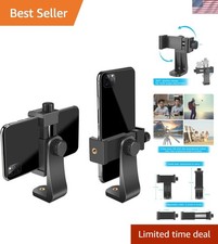 Compact 360  Rotating Smartphone Tripod Adapter - Perfect for iPhone  Android