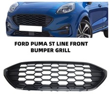 For Ford Puma 2019-2024 ST Line Front Bumper Main Grill Grille Gloss Black Upper