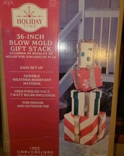New Lighted Christmas Blow Mold 36" Stacked Presents Gifts  Blowmold NEW