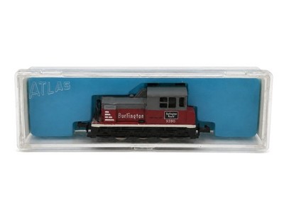 Vintage Atlas 2163 Burlington 9280 Plymouth WDT N Scale Loco w/ Case