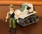 G.I. JOE Original Hasbro Sergeant Slaughter & Triple T Tank Vehicle Clean 1980s