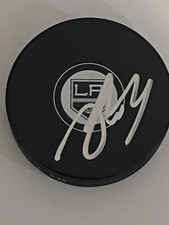 Anton Forsberg Signed Auto Los Angeles Kings Logo Puck