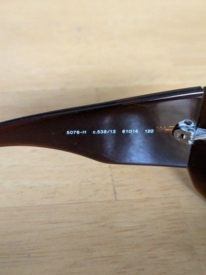 Vintage Chanel 5076-H Mother of Pearl Sunglasses Dark Brown