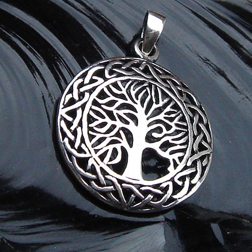 Keltischer Lebensbaum Anhänger Knotenmuster 925er Silber Symbol Schmuck Neu - Picture 2 of 2