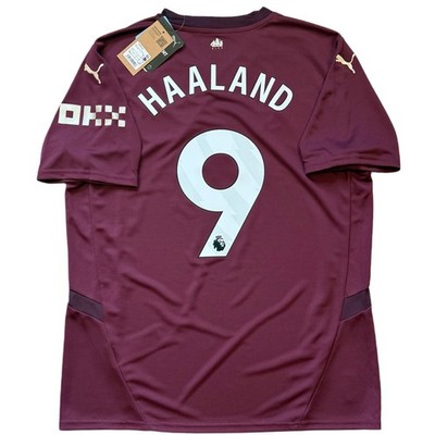 City Manchester Adult PUMA 新品 バーガンディシャツ 9 Haaland Puma Erling Replica Fourth 2025 #9 Haaland ウェア