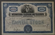 International Telephone and Telegraph Corporation Domestic 1953 100 Shares