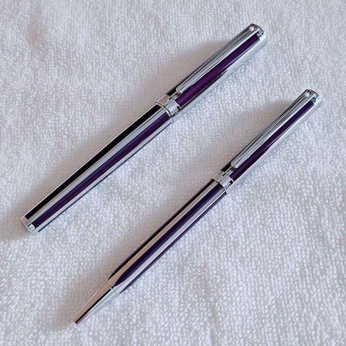 Juego de bolígrafos Schafer Intensidad Rayas Violetas Pluma Estilográfica - Imagen 3 de 11