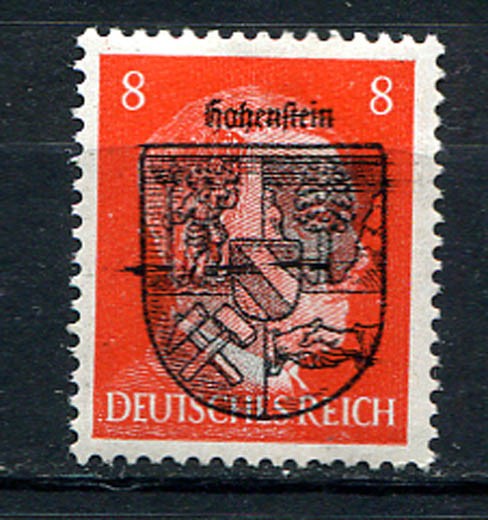Germany : Local liberation overprint from 1945 - Hohenstein - mint NH