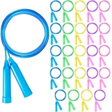 50 Pack Kids Jump Rope Bright PVC Skipping Ropes 6.56ft Adjustable Tangle-Free L