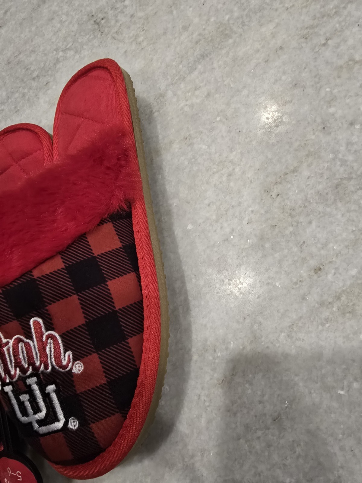 SAOLA Pantofole FOCO donna logo Utah poli maglia suola coppa taglia 5 6 S strato soffice nuove