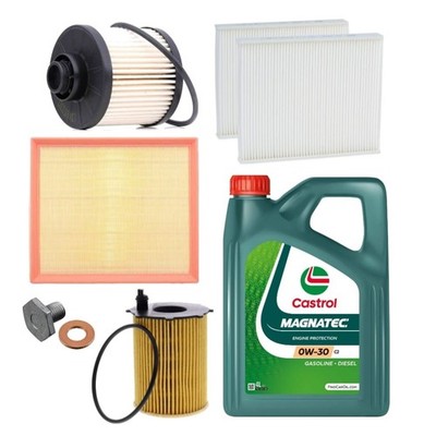 4L CASTROL MAGNATEC C2 0W30 SERVICE KIT FOR CITROEN C3 BLUEHDI FLAIR 1.6 2016+