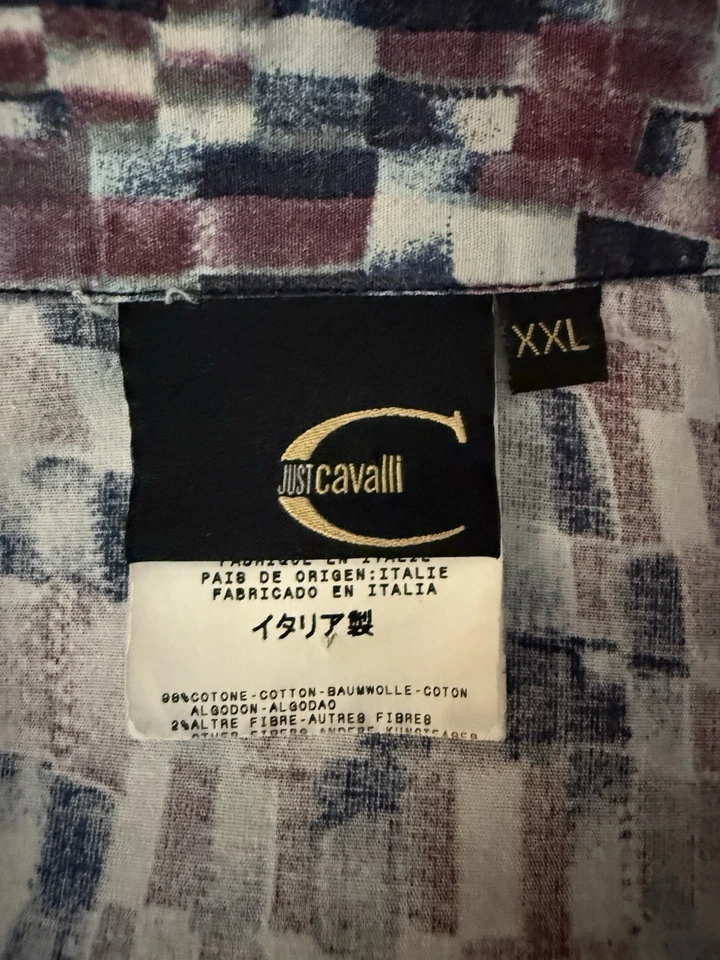 Camisa Just Cavalli para hombre con puños abotonados talla XXL Foto 4 de 4